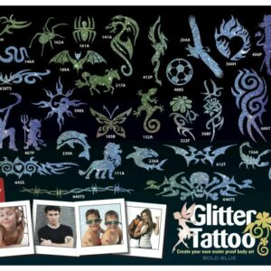 Glitzertattoo Schablonen Set 165er